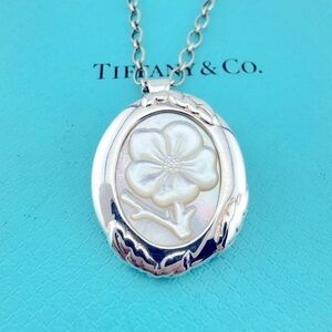 RARE Tiffany & Co. Mother of Pearl Cameo Necklace/Brooch Nature Rose 🌹